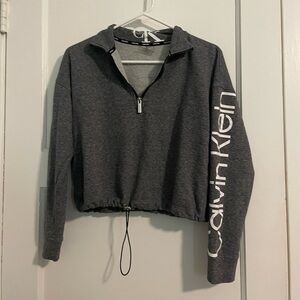 Calvin Klein Gray Long Sleeve Top